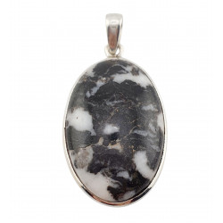 pendant zebra marble silver