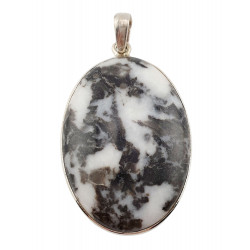 pendant zebra marble silver