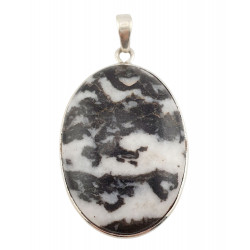 pendant zebra marble silver