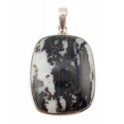 pendant zebra marble silver
