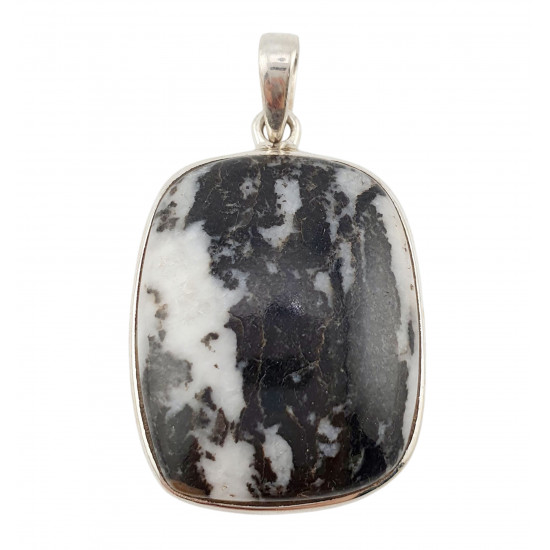pendant zebra marble silver