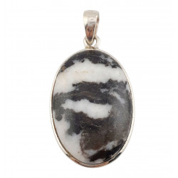 pendant zebra marble silver