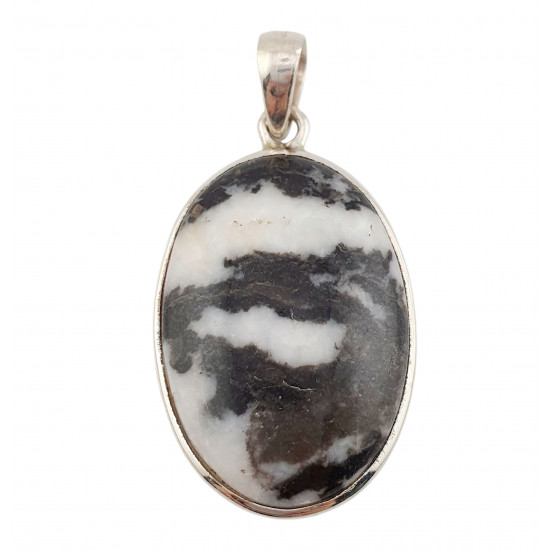 pendant zebra marble silver
