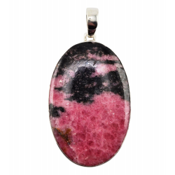 pendant rhodonite silver