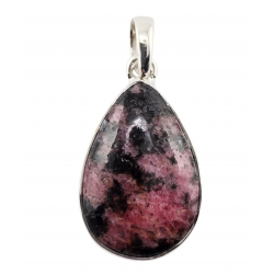 pendant rhodonite silver