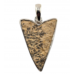 pendant psilomelane dendrit silver