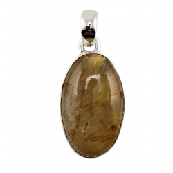 pendant rutilated quartz silver