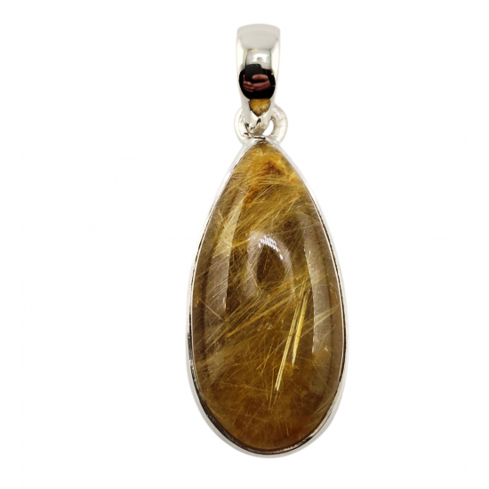 pendant rutilated quartz silver