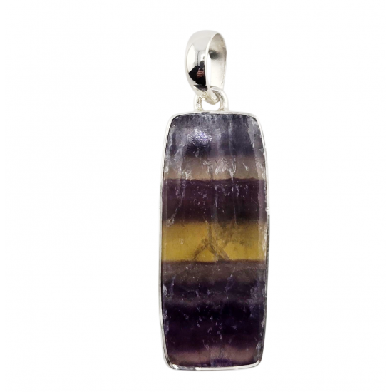 pendant fluorite silver