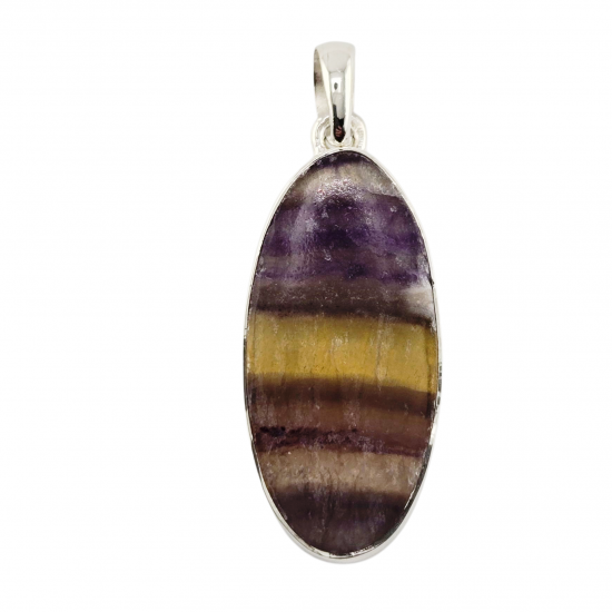 pendant fluorite silver