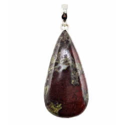 pendentif jaspe sang de dragon argent