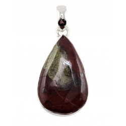 pendentif jaspe sang de dragon argent