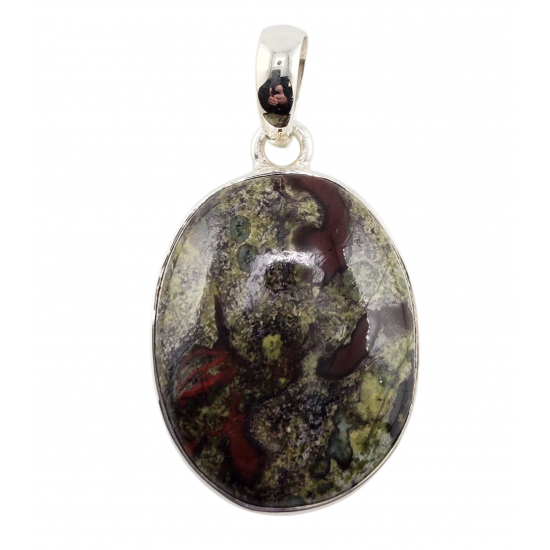 Sterling Silver dragon blood stone pendant