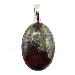 pendentif jaspe sang de dragon argent