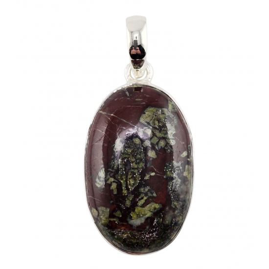 Sterling Silver dragon blood stone pendant