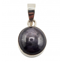 pendentif Rubis etoile argent