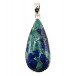 Sterling Silver azurite-malachite pendant