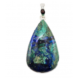 Sterling Silver azurite-malachite pendant