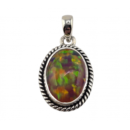 Sterling Silver Balloon Opal pendant