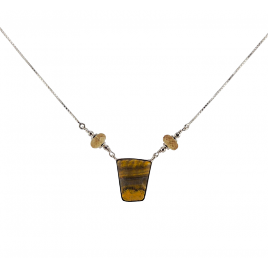 Sterling Silver Bumblebee Jasper Necklace