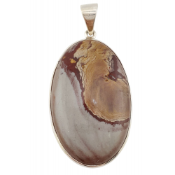 Rhyolite jasper Pendant silver