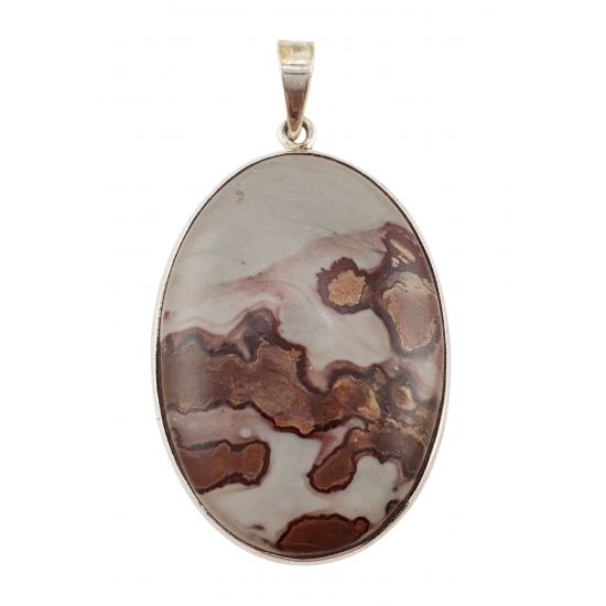 Rhyolite jasper Pendant silver