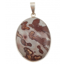 Rhyolite jasper Pendant silver