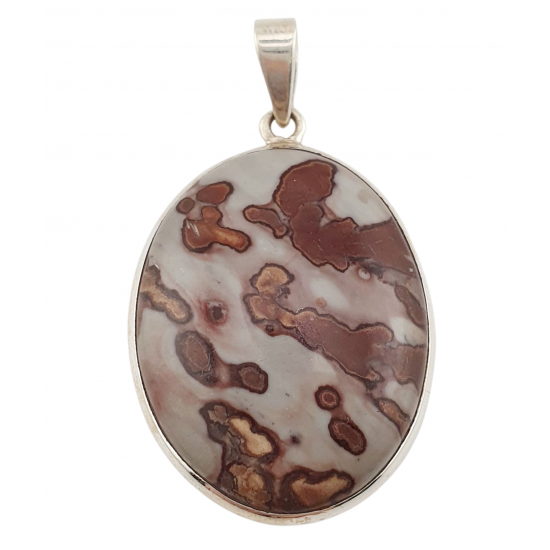Rhyolite jasper Pendant silver