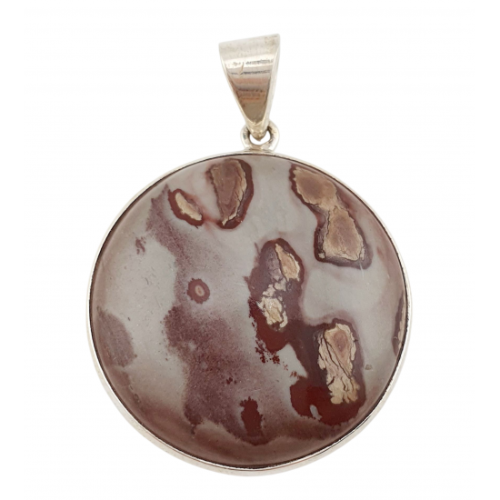 Rhyolite jasper Pendant silver