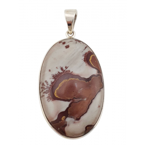 Rhyolite jasper Pendant silver