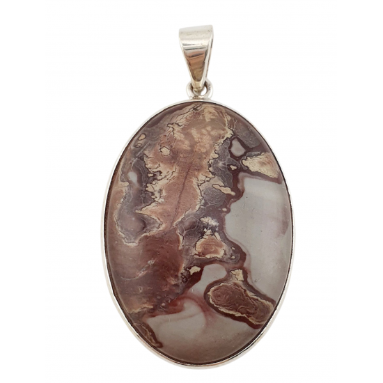 Rhyolite jasper Pendant silver