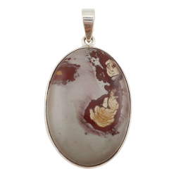 Rhyolite jasper Pendant silver