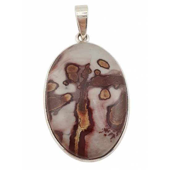 Rhyolite jasper Pendant silver
