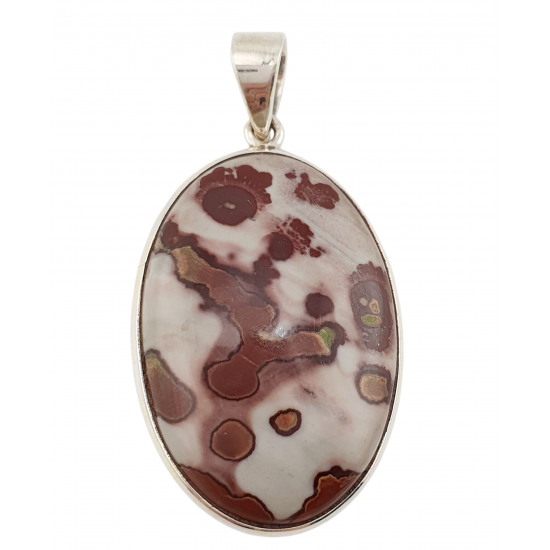 Rhyolite jasper Pendant silver