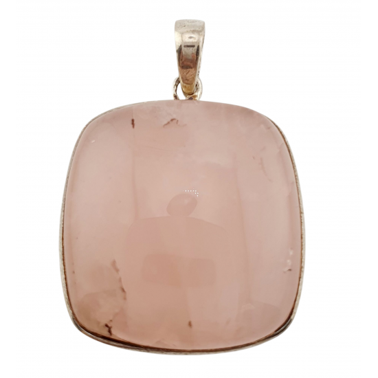 pendentif quartz rose argent