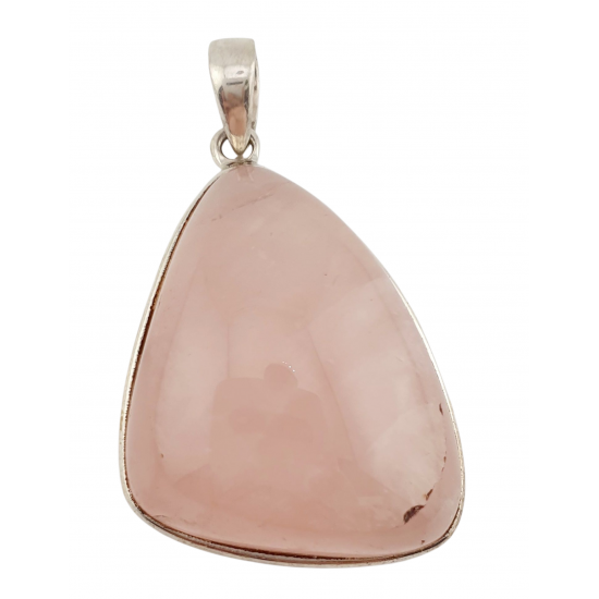 pendentif quartz rose argent