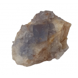 Blue Fluorite on quartz