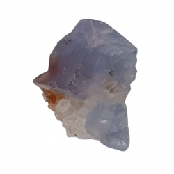 Blue Fluorite on quartz
