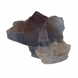Blue Fluorite on quartz