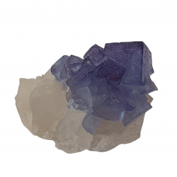 Blue Fluorite on quartz