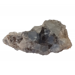 Blue Fluorite on quartz