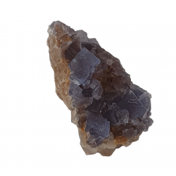 Blue Fluorite on quartz