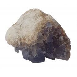 Blue Fluorite on quartz