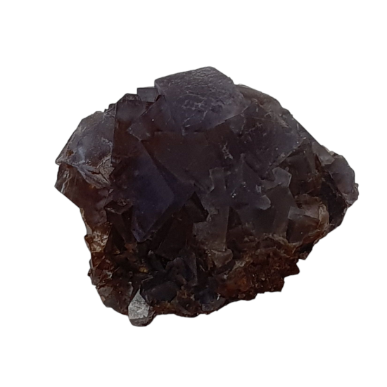 Blue Fluorite on quartz
