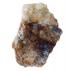 Blue Fluorite on quartz