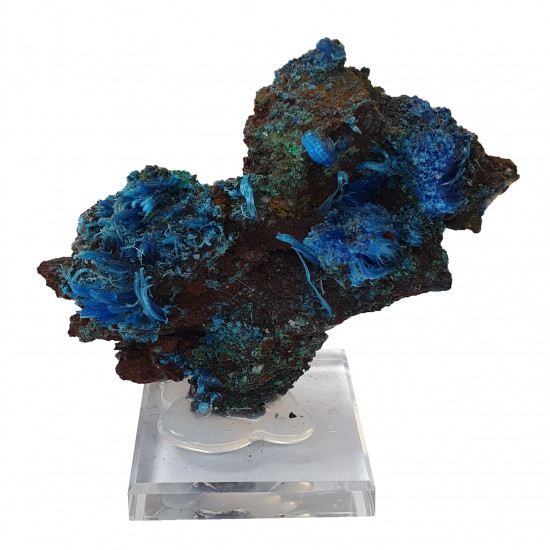 chalcanthite and malachite