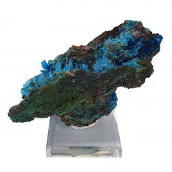 chalcanthite and malachite
