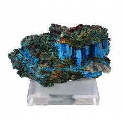 chalcanthite and malachite