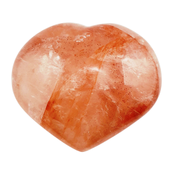 Red hematoide quartz heart