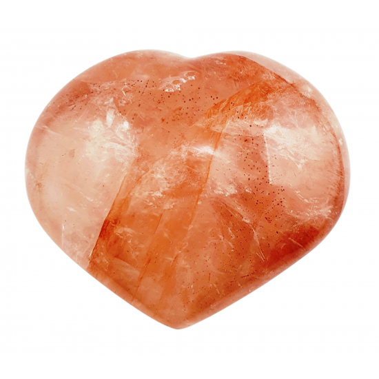 Red hematoide quartz heart